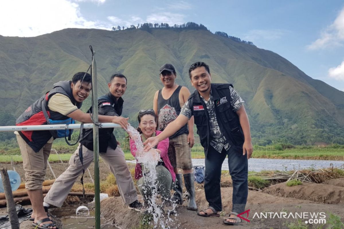 ACT-PWJ Jepang membangun pipanisasi air di Sembalun Lombok