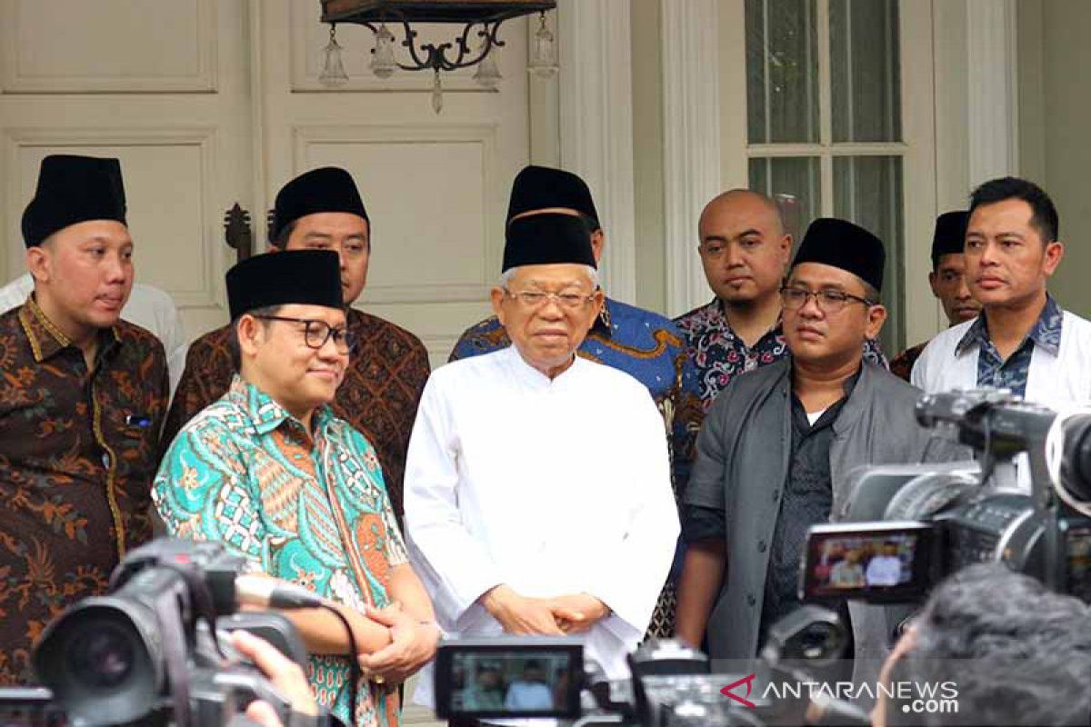 Ma'ruf Amin sebut jumlah menteri dari partai akan disesuaikan