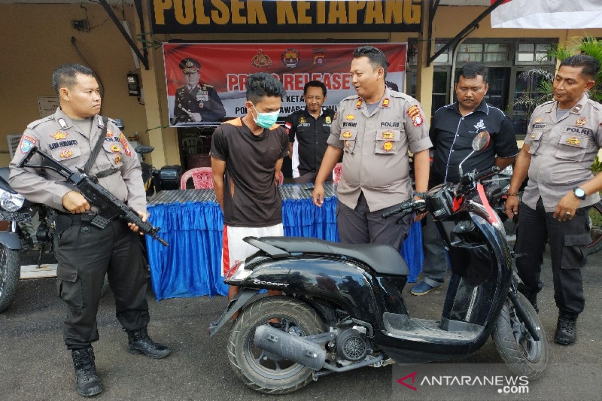 Pencuri sepeda motor di Sampit diciduk setelah aksinya terekam CCTV