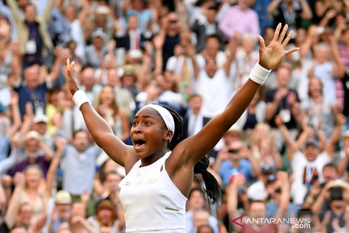 Cori Gauff  kalahkan  Polona Hercog di putaran ketiga Wimbledon