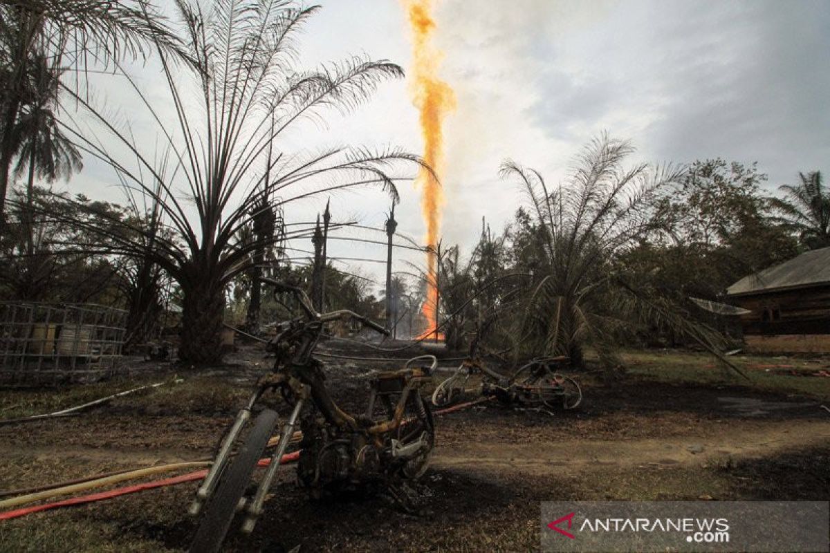 Sumur minyak di Peureulak Aceh Timur terbakar