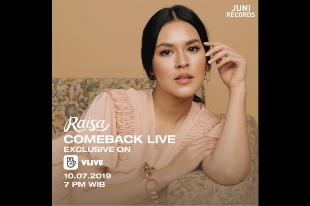 Setelah idola K-pop, giliran Raisa mempromosikan single via V LIVE