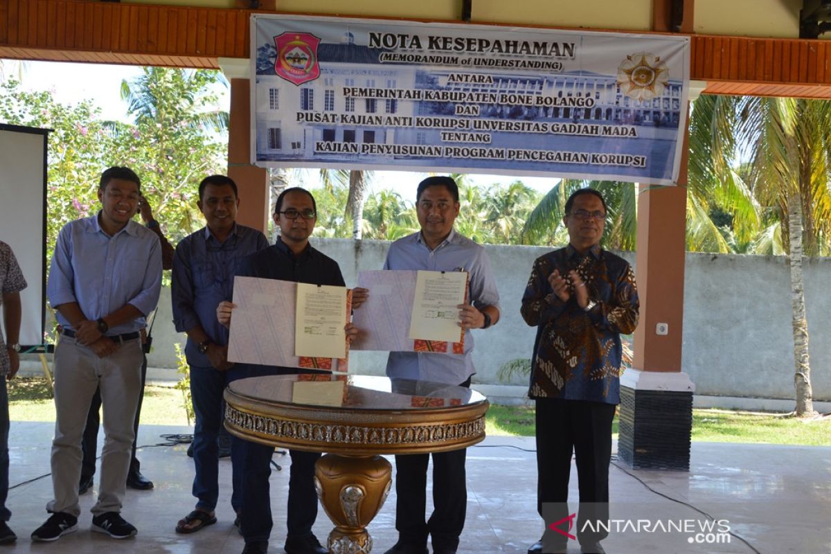 Pemkab Bone Bolango-PUKAT UGM kerja sama program cegah korupsi