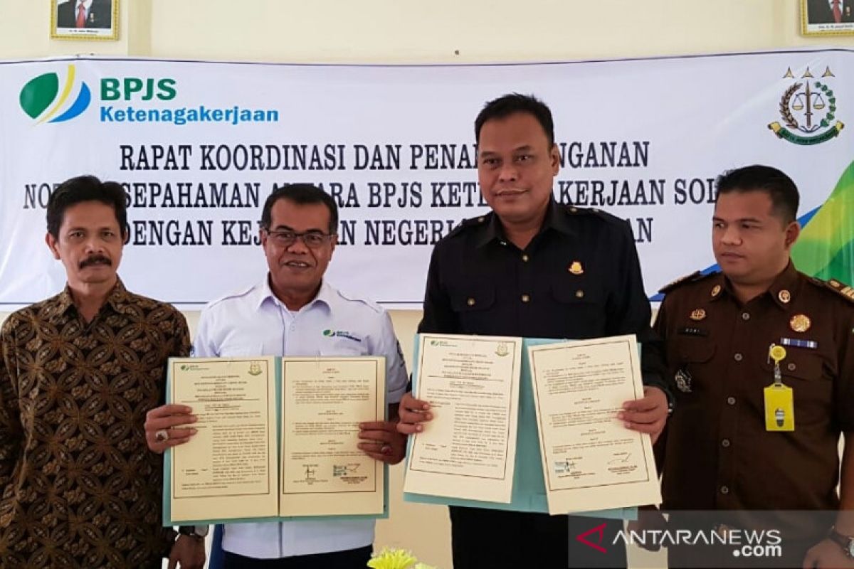 BPJS Ketenagakerjaan Solok gandeng Kejari lindungi hak pekerja