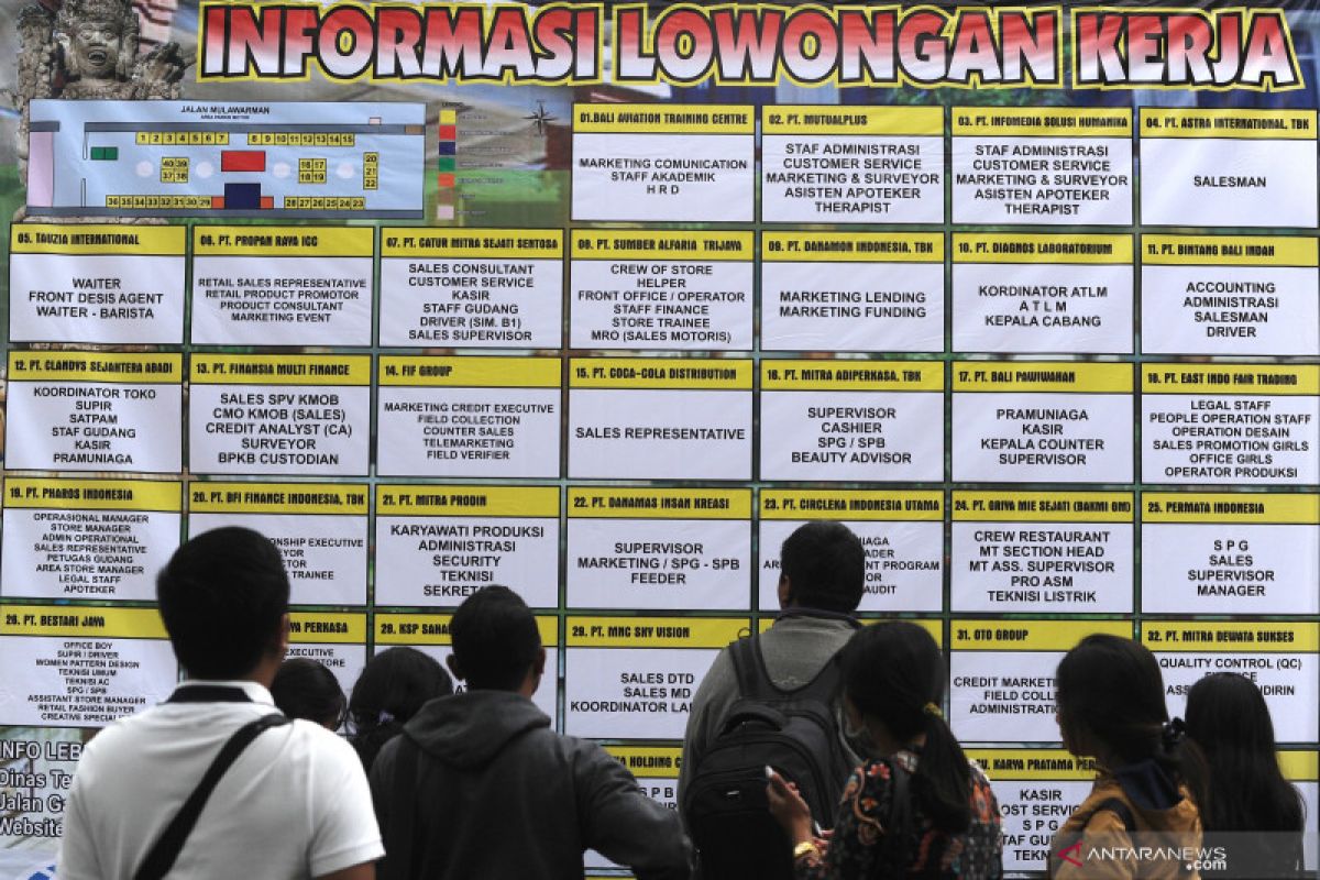 Pemerintah targetkan pengangguran turun sampai 5,1 persen pada 2020