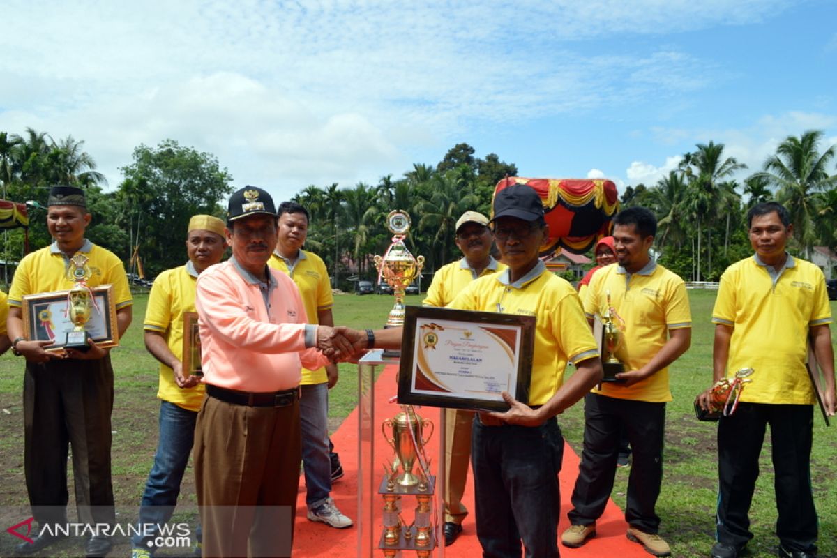 Nagari Lalan juara lomba nagari berprestasi tingkat kabupaten 2019