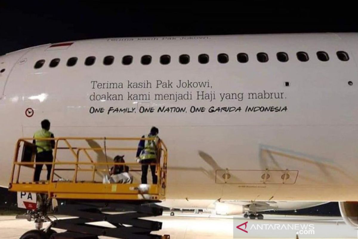 Garuda jelaskan "Terima Kasih Pak Jokowi" untuk pelepasan calon haji