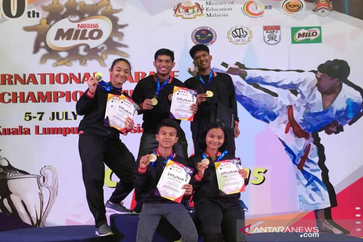 Lima atlet karate Pelalawan berjaya di Malaysia