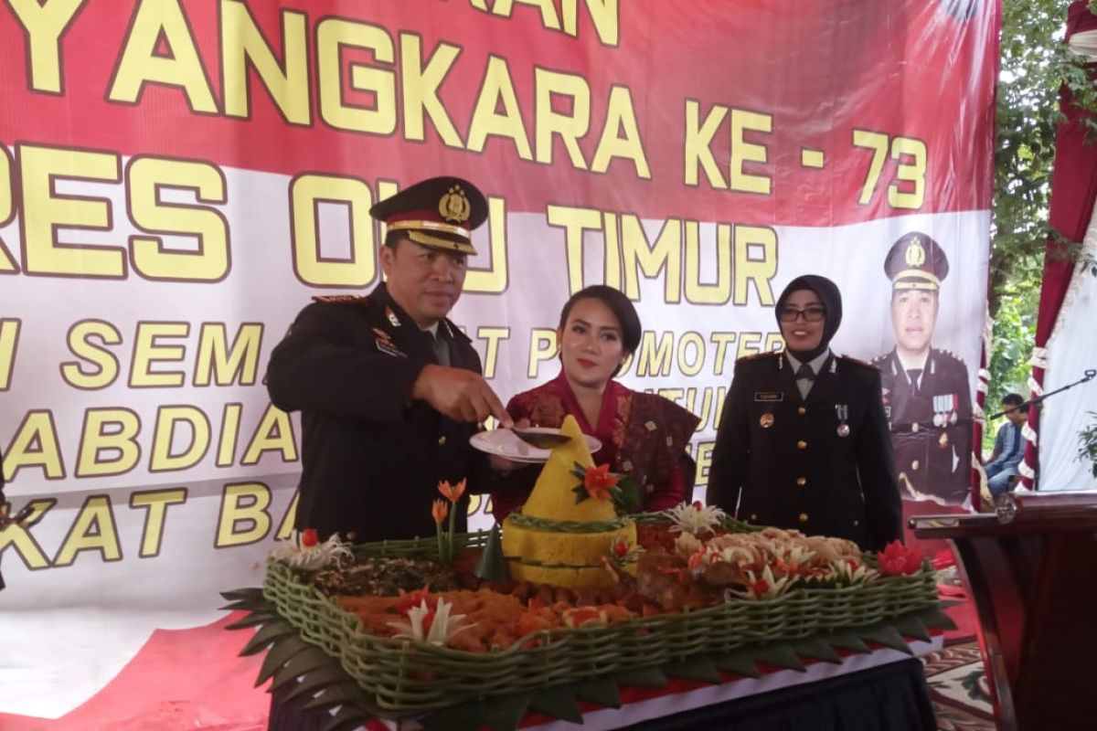 Polres OKU Timur gelar acara syukuran HUT Bhayangkara