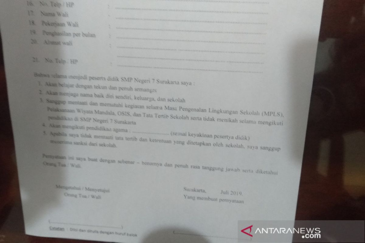 SMPN 7 Surakarta anulir aturan larangan menikah