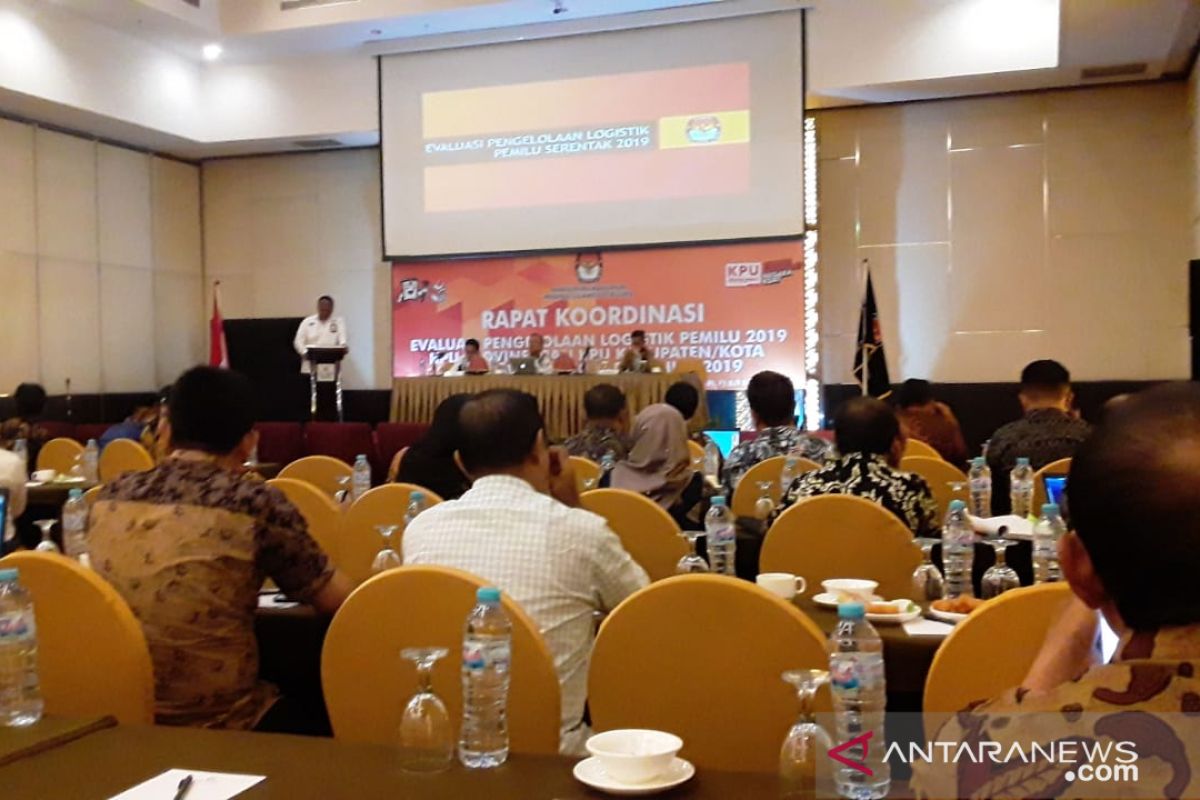 KPU Sultra rakor evaluasi pengelolaan logistik Pemilu 2019