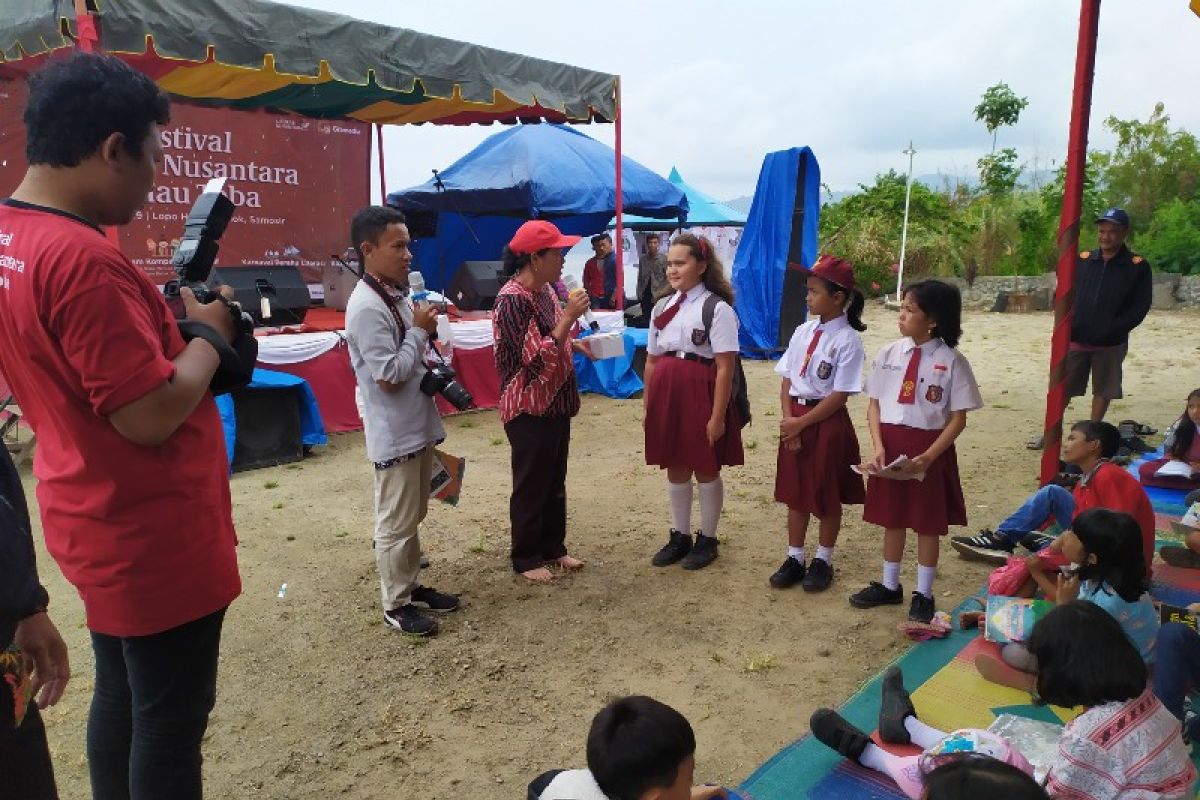 Dinas Perpustakaan Samosir sosialisasi gemar membaca di Literasi Nusantara