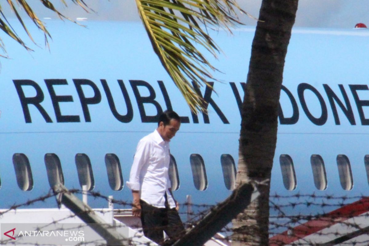 Presiden Jokowi kembali ke Jakarta