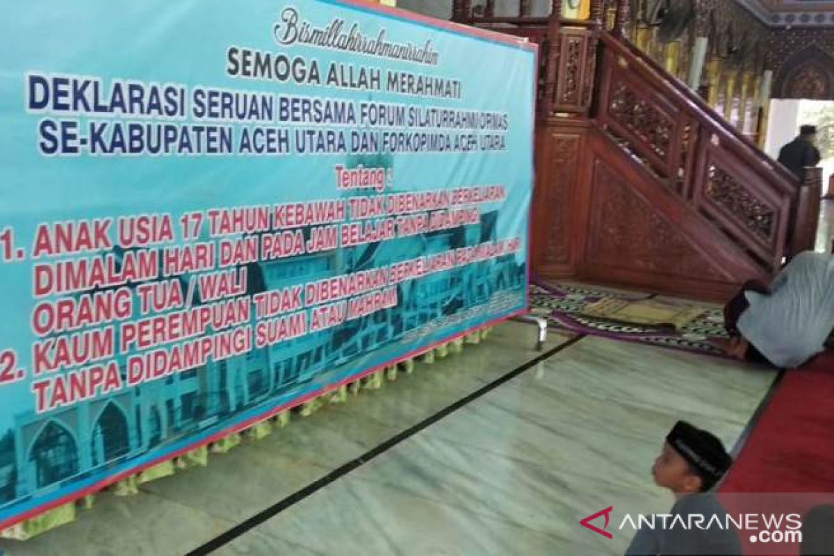 Ormas se-Aceh Utara deklarasikan larangan anak dan perempuan berkeliaran malam