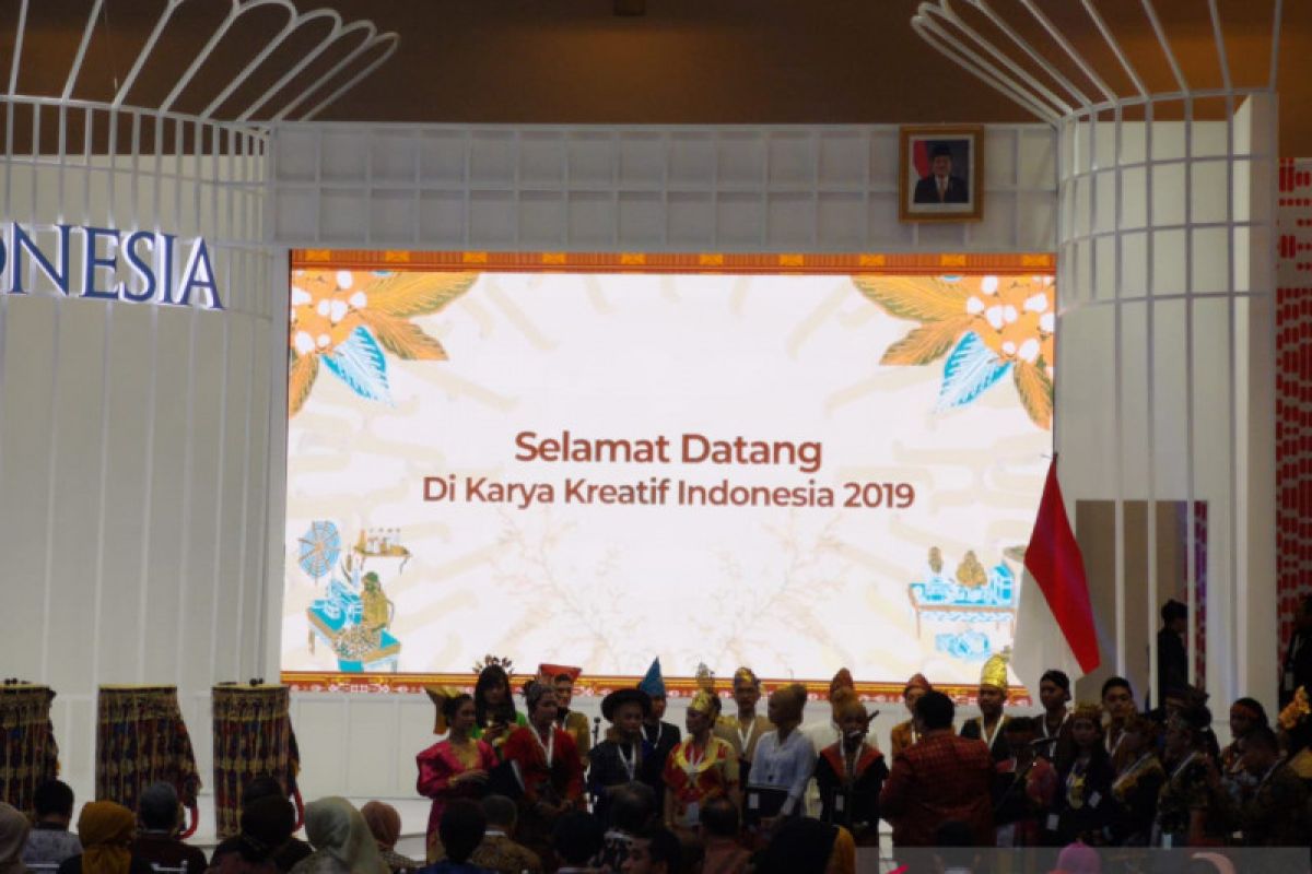 Presiden Jokow Widodo buka pameran Karya Kreatif Indonesia 2019