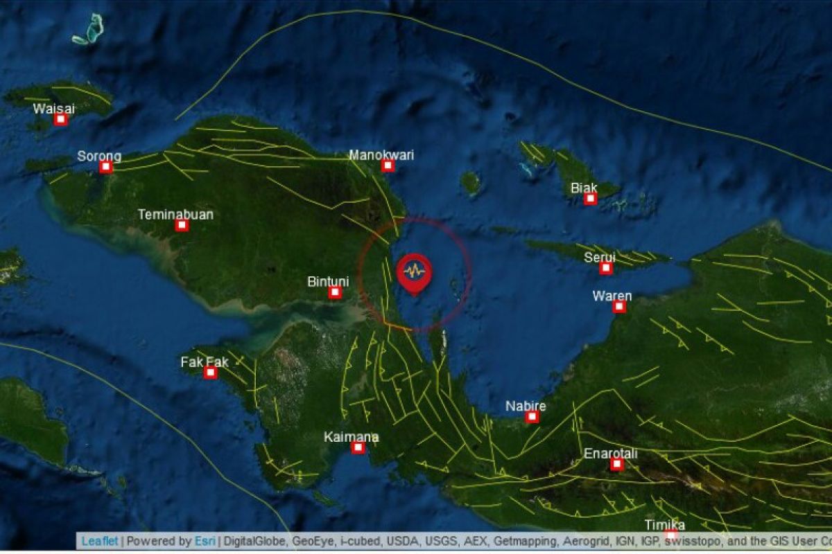 Gempa 3,6 SR guncang Manokwari Selatan