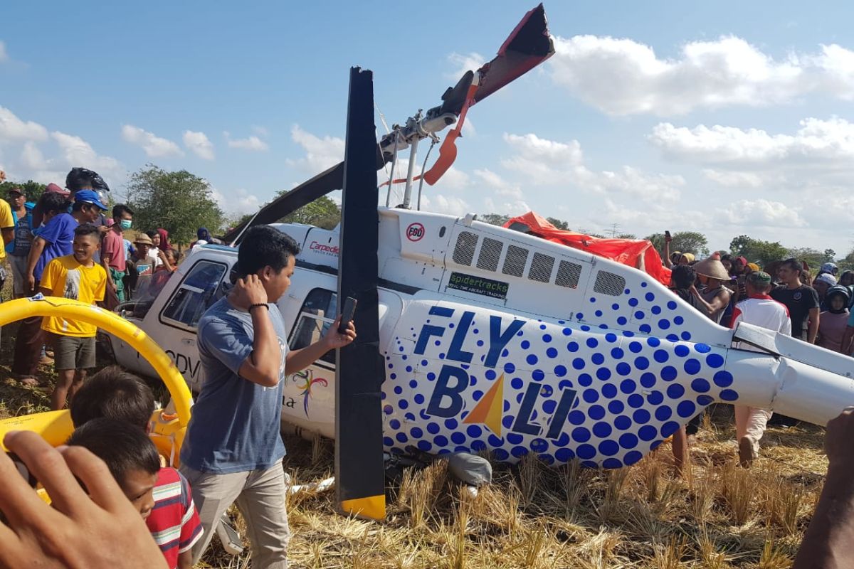 Di Lombok, Kemenhub turunkan personel bantu evakuasi helikopter jatuh