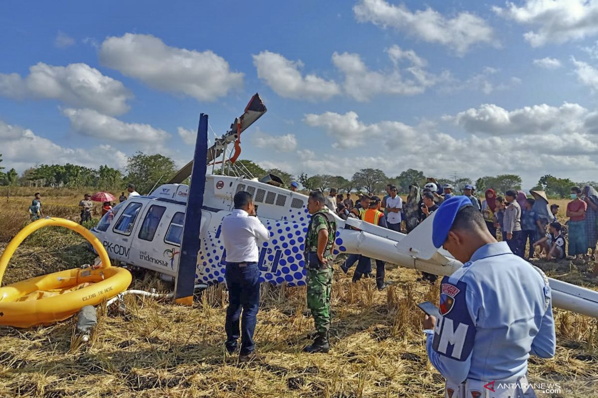 Helikopter jatuh di Lombok, penyebab belum diketahui