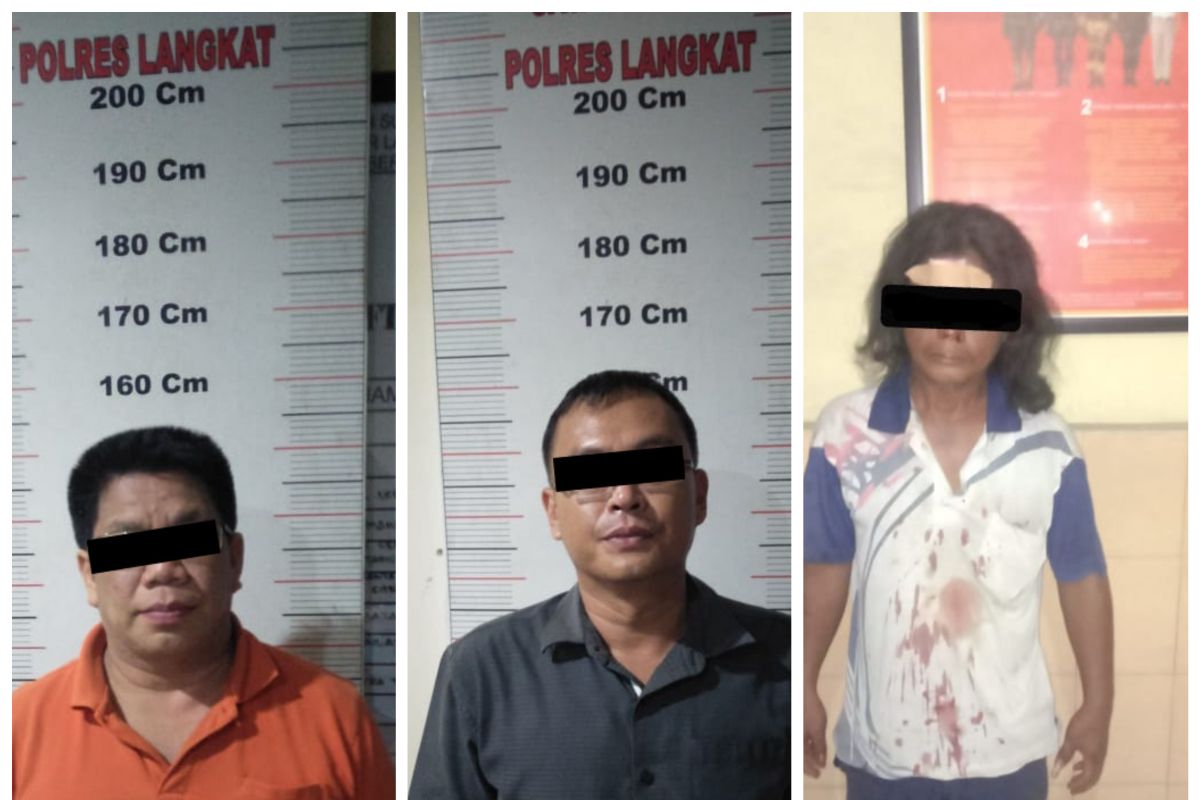 Polres Langkat tetapkan tiga tersangka pelaku penganiayaan dan perusakan