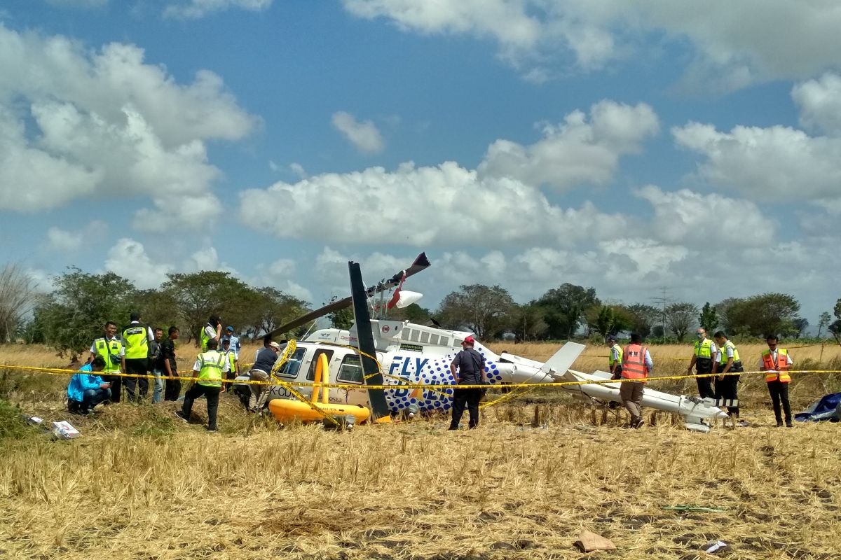 Helikopter jatuh di Lombok, KNKT masih mencari penyebabnya