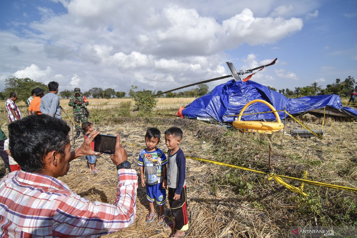 Tim KNKT investigasi bangkai helikopter yang jatuh