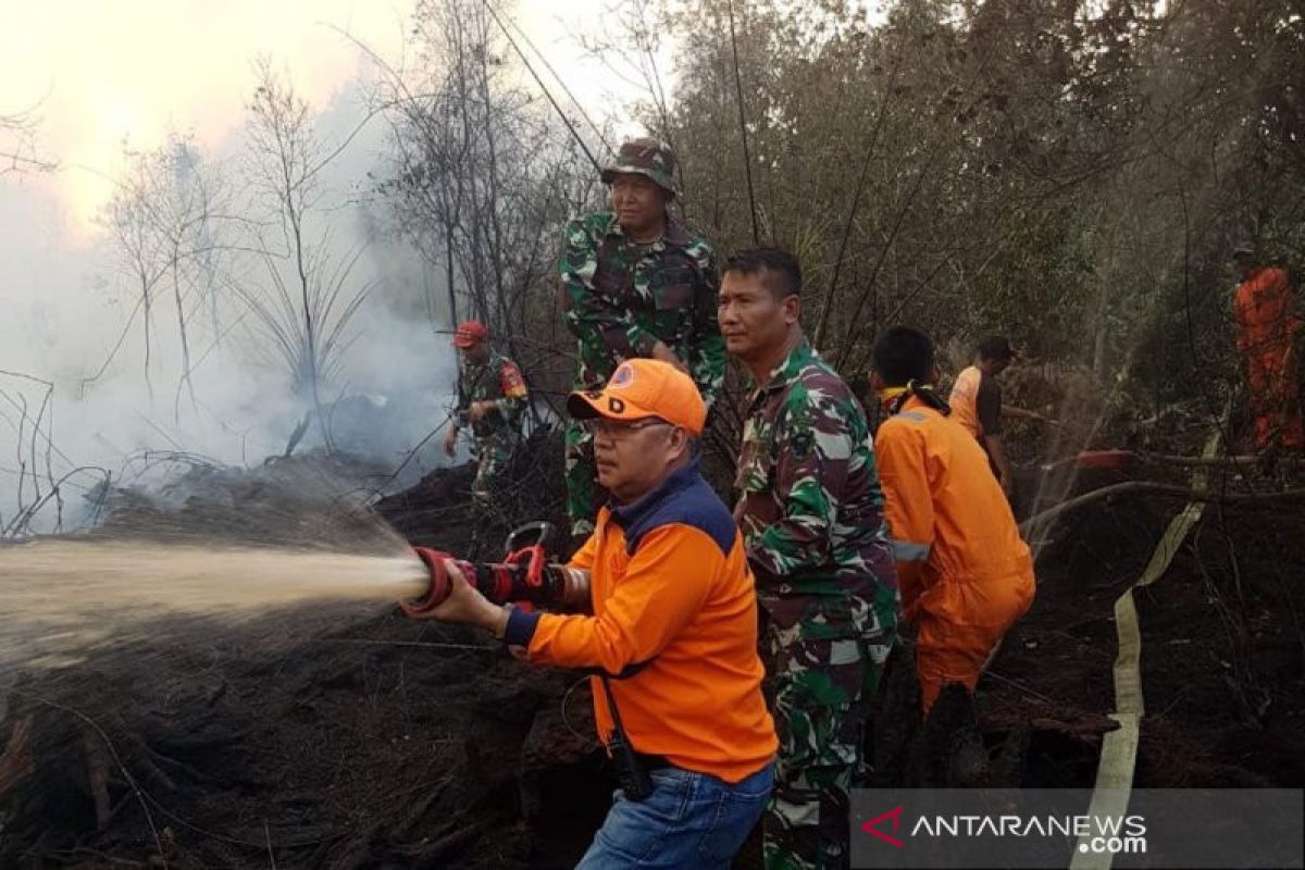 Puluhan personel Kodim OKU siaga kebakaran hutan