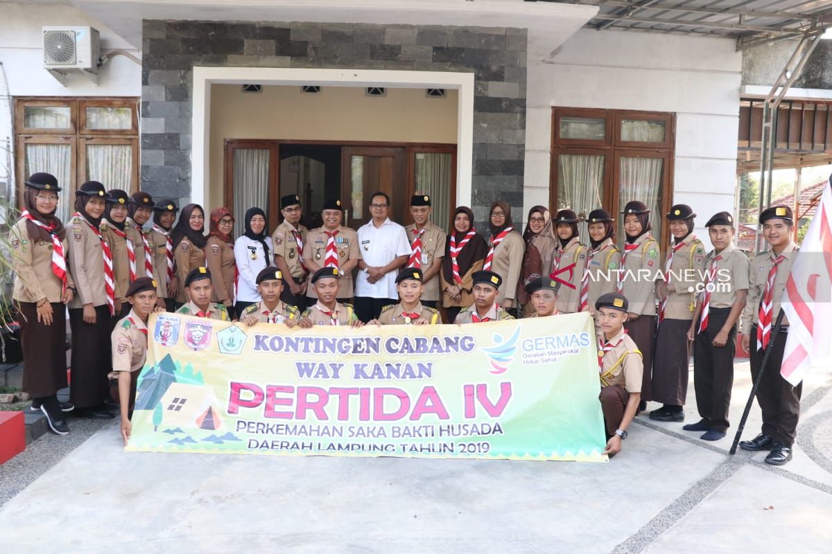 Kwarcab Waykanan lepas kontingen Pertida IV Provinsi Lampung