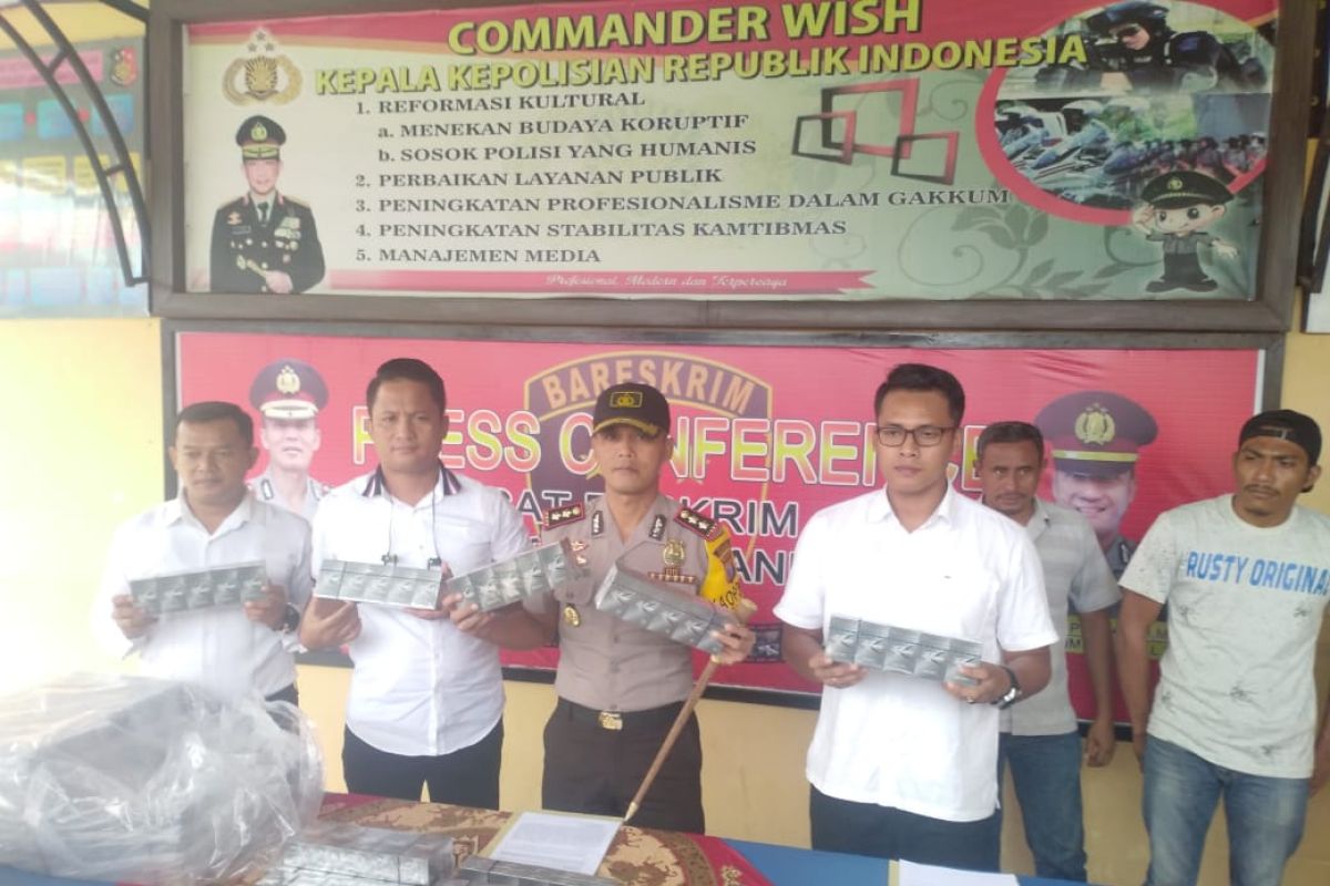 Polres Labuhanbatu amankan rokok tanpa cukai dari perbatasan Jambi-Riau