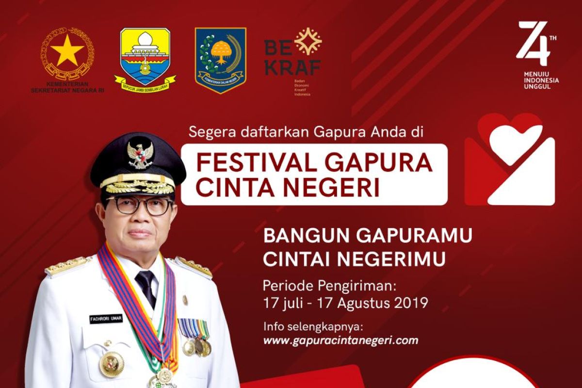 Pemprov Jambi ajak masyarakat ikuti Festival Gapura Cinta Negeri