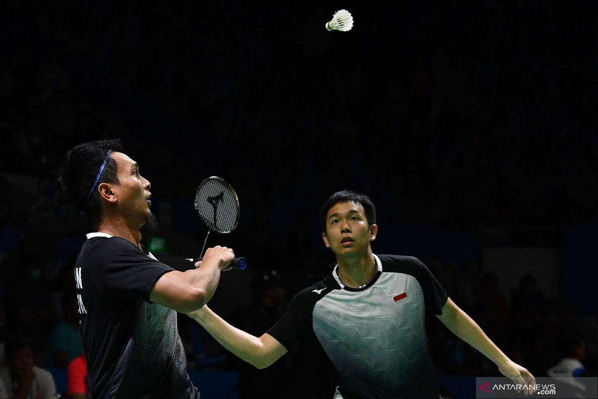 Ganda putra Hendra/Ahsan lolos ke semifinal Indonesia Open