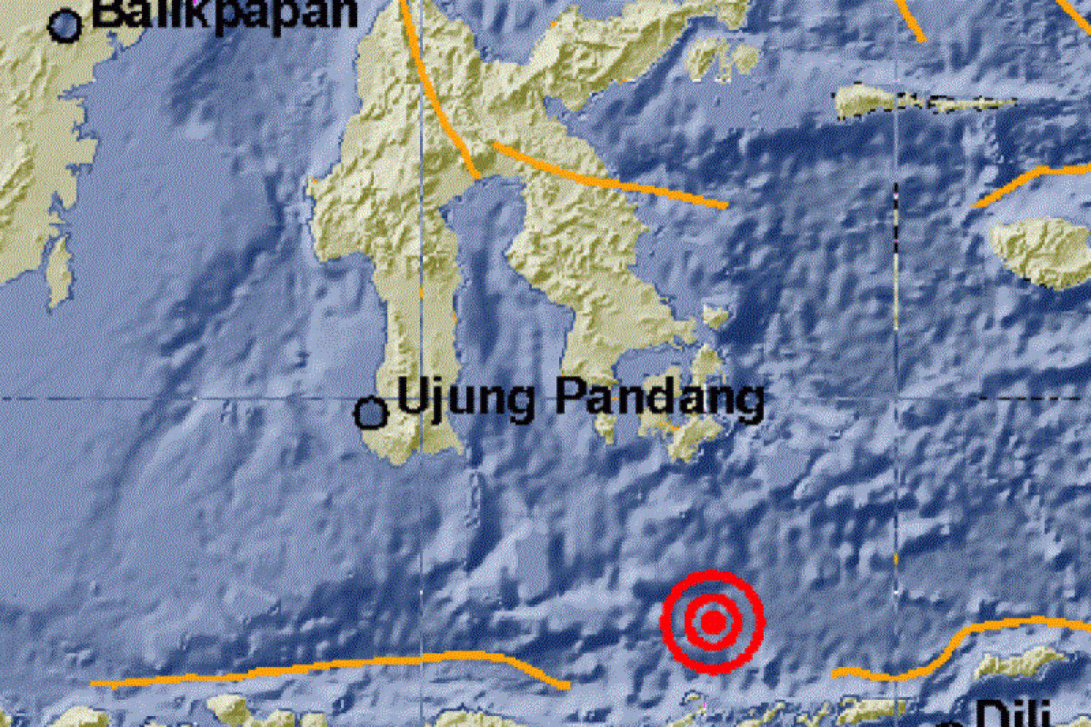 Gempa magnitudo 5.0 SR guncang timur laut Larantuka