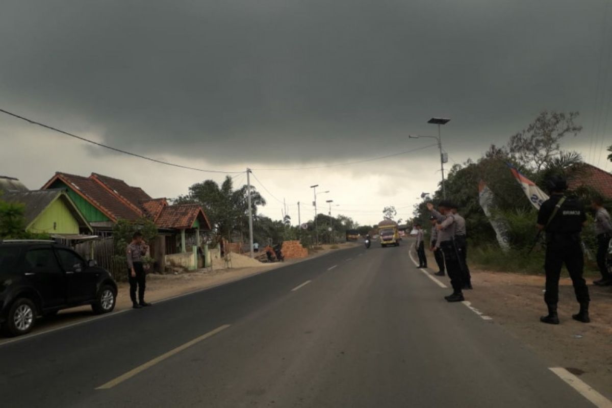 Polisi jaga perbatasan Lampung-Sumatera Selatan