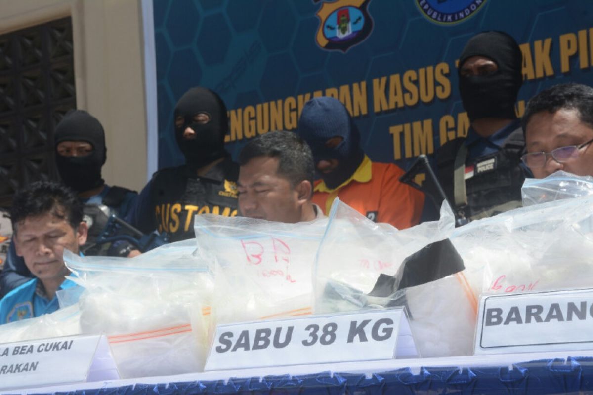 190.000 jiwa teracun sabu jika 38 Kg lolos