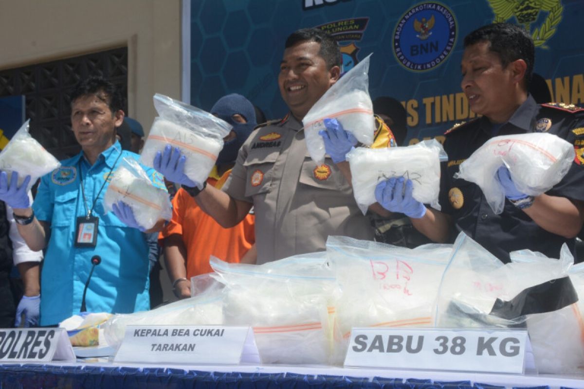 Tangkap seorang tersangka dengan 38 Kg sabu terbesar di Kaltara