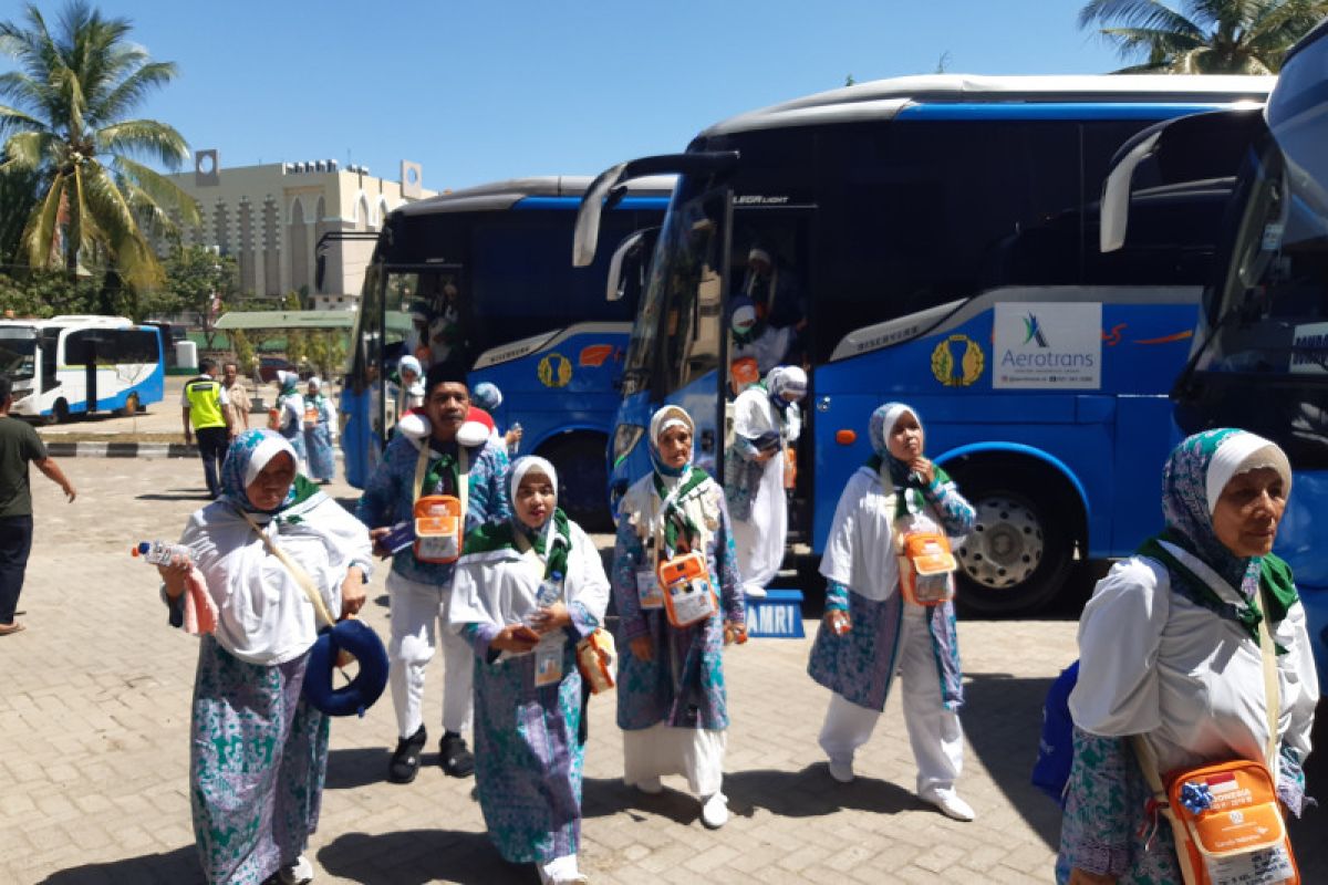 Calon Haji Kendari Tiba di Asrama Embarkasi Makassar