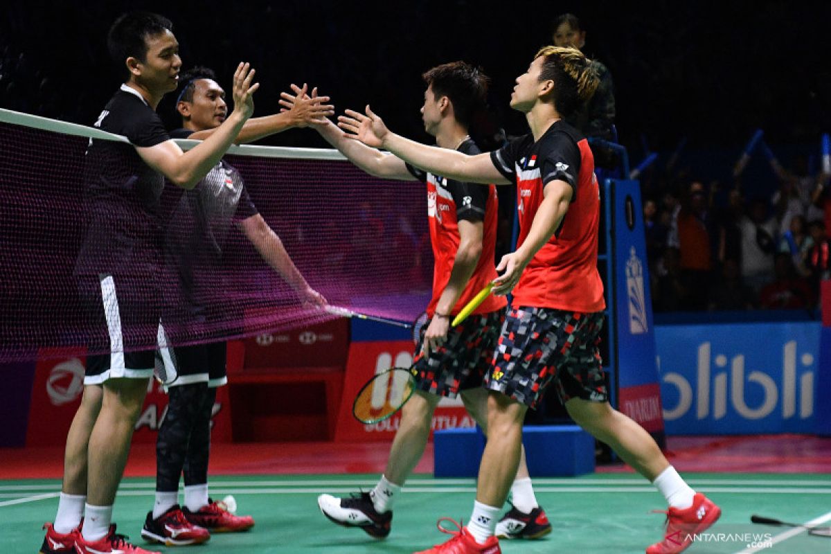 Indonesia memastikan satu posisi di final ganda putra Japan Open