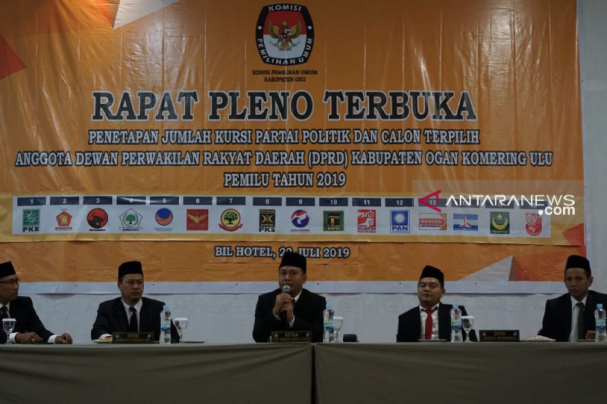 KPU gelar pleno penetapan jumlah kursi anggota DPRD terpilih