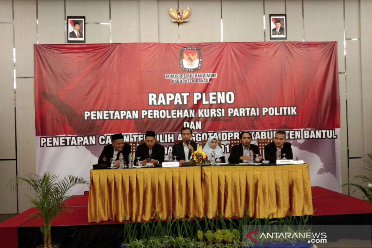 KPU Bantul menetapkan perolehan kursi parpol dan calon anggota DPRD