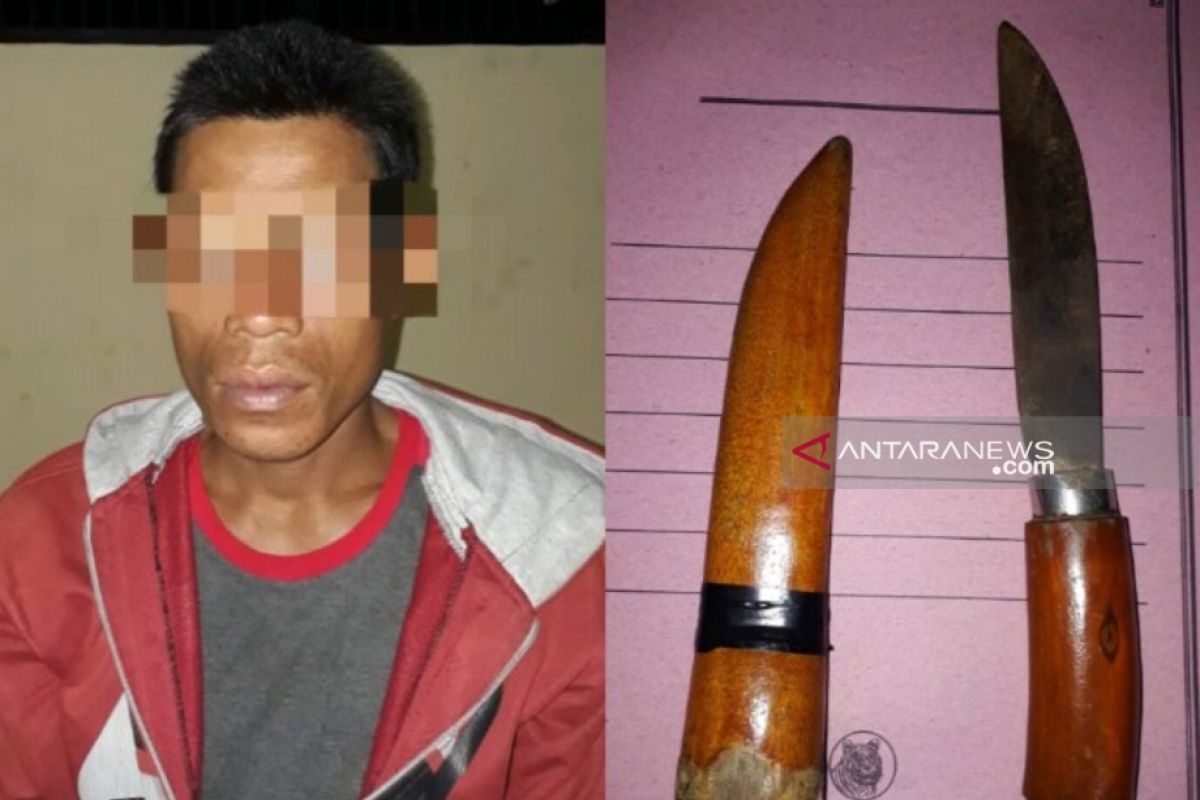 Warga Barabai ini ditangkap karena simpan pisau di bawah jok motor