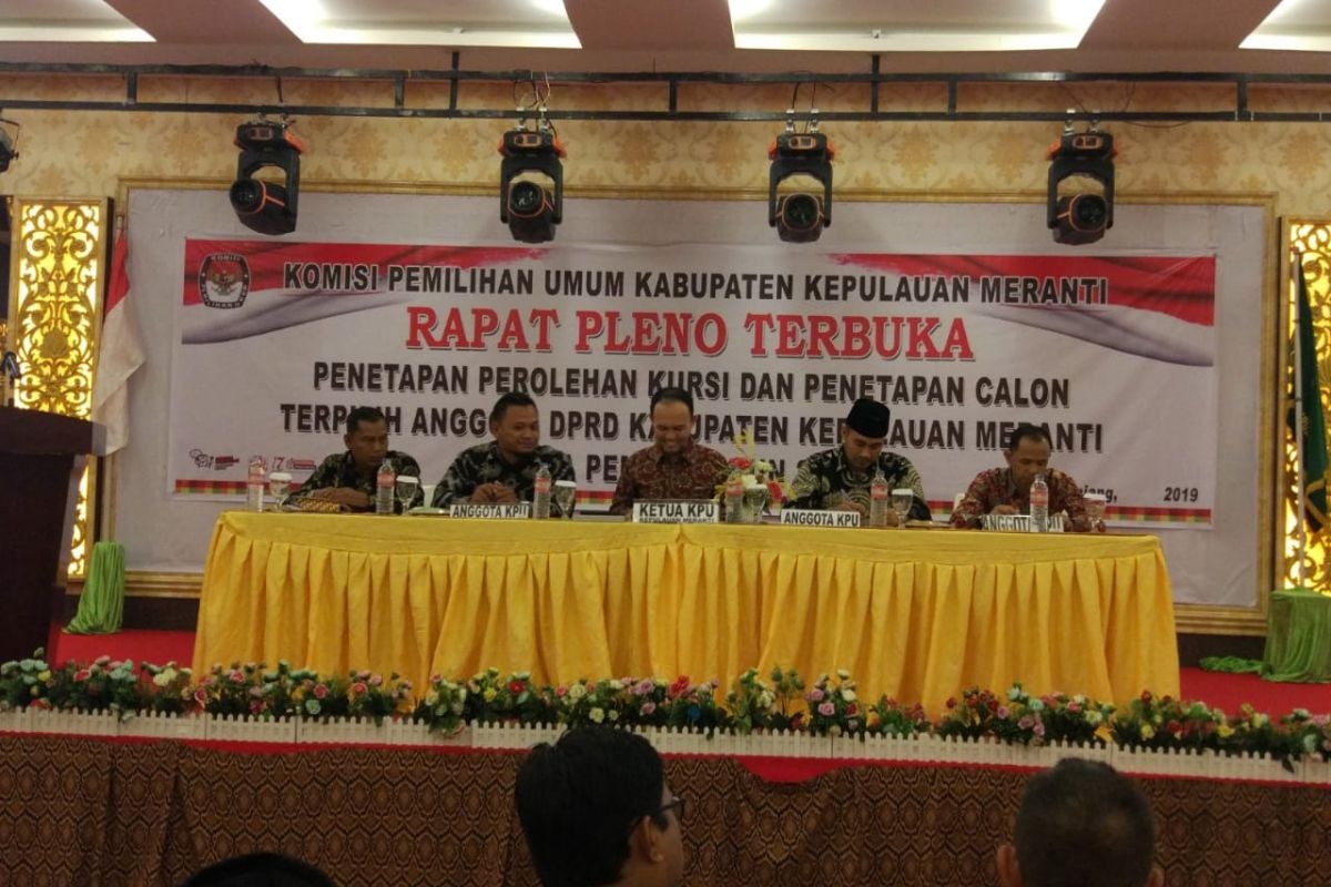 Baru enam KPU di Riau pleno penetapan caleg terpilih