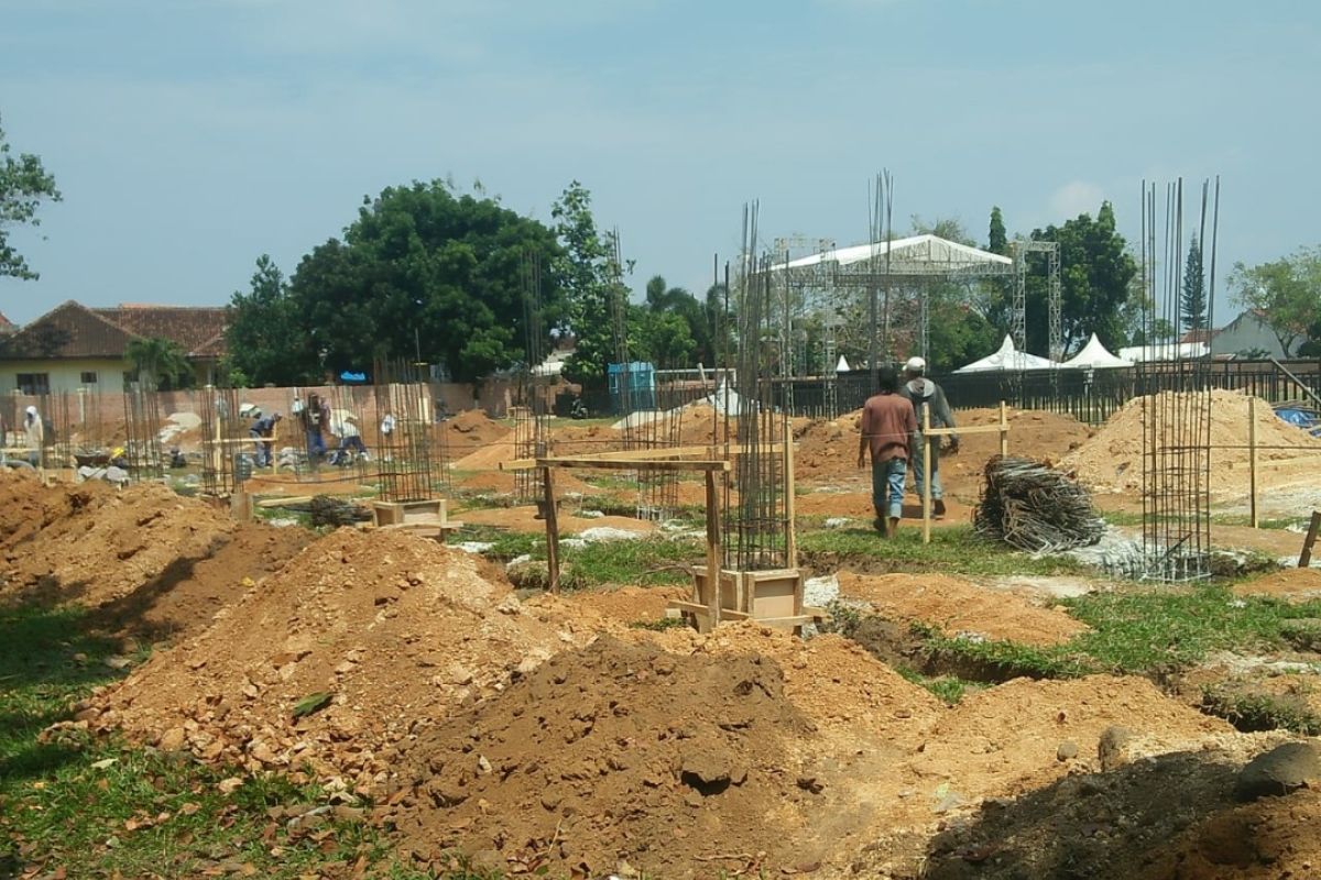 Pembangunan stadion mini di Bandarlampung sudah mencapai 10 Persen