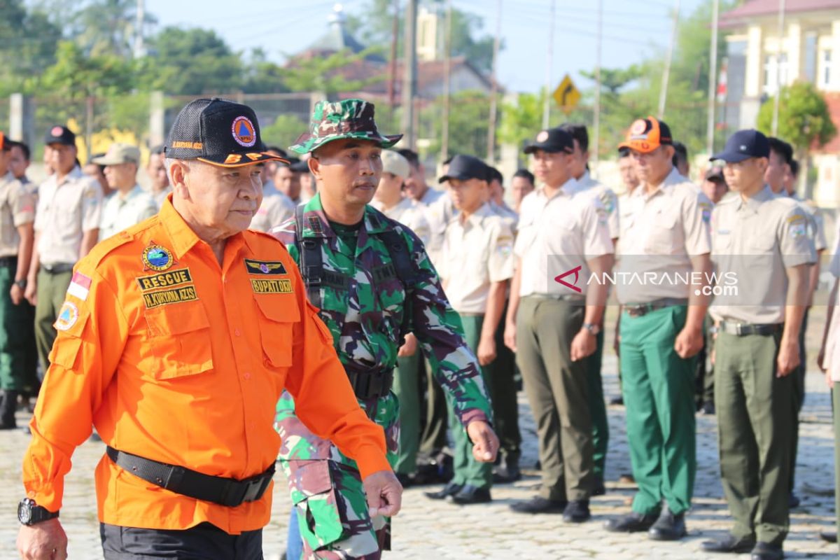 Pemkab OKU gelar apel  pasukan Satgas Karhutla