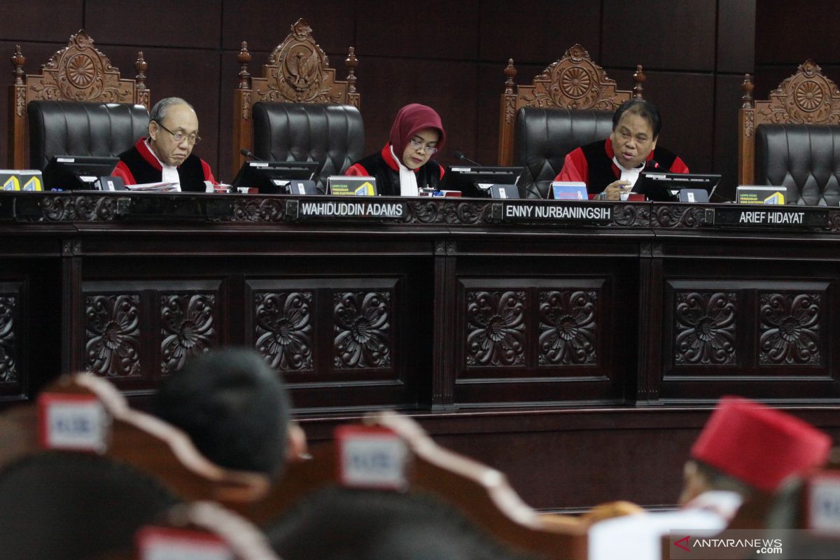 MK laksanakan sidang putusan sengketa Pileg 2019