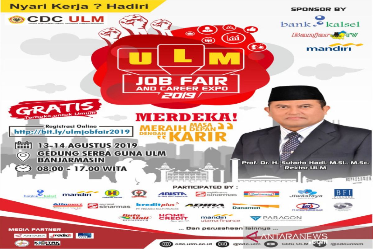 Puluhan perusahaan buka lowongan di ULM Job Fair and Career Expo 2019