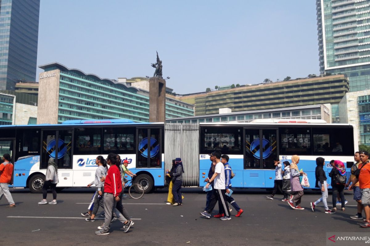 Konsentrasi massa bubar, Transjakarta kembali normal