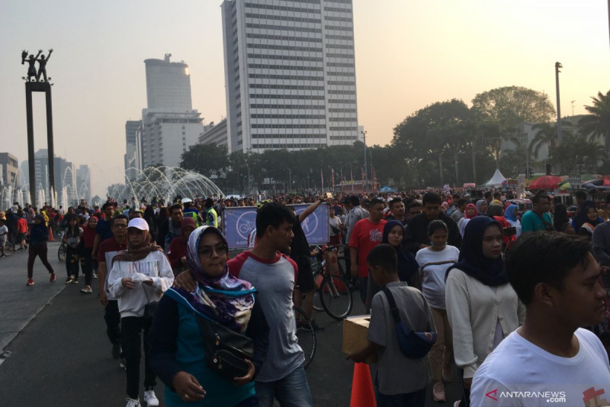 Lalu lintas  Jakarta lengang di Minggu pagi