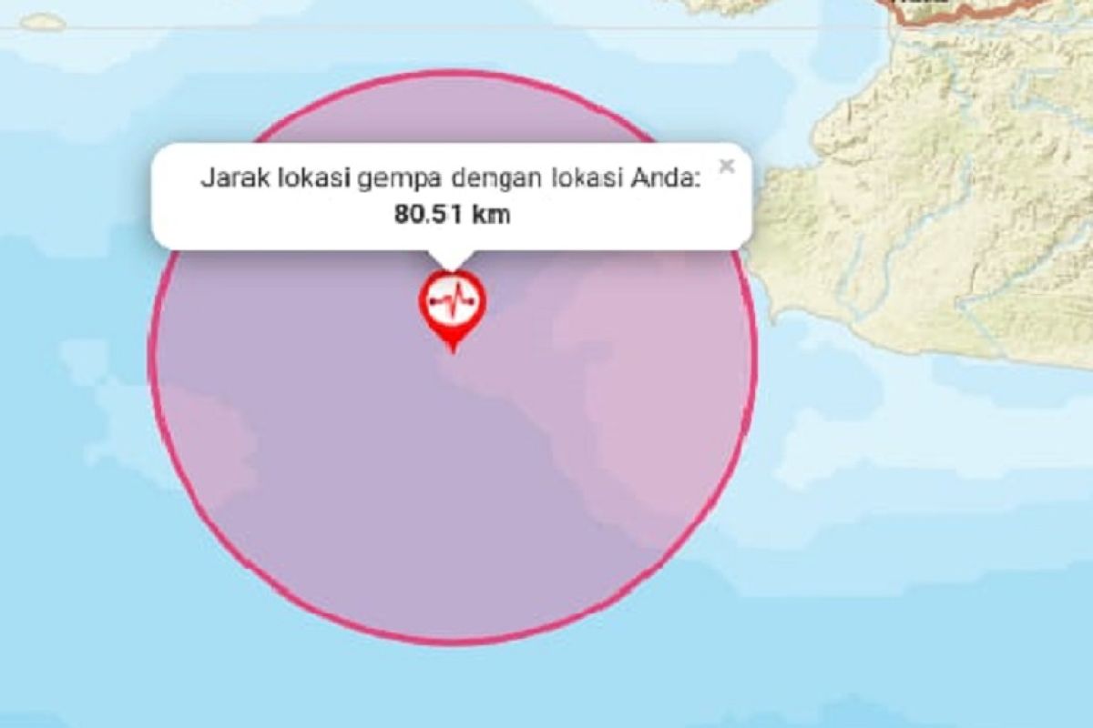 Gempa Banten dirasakan hingga Sukabumi