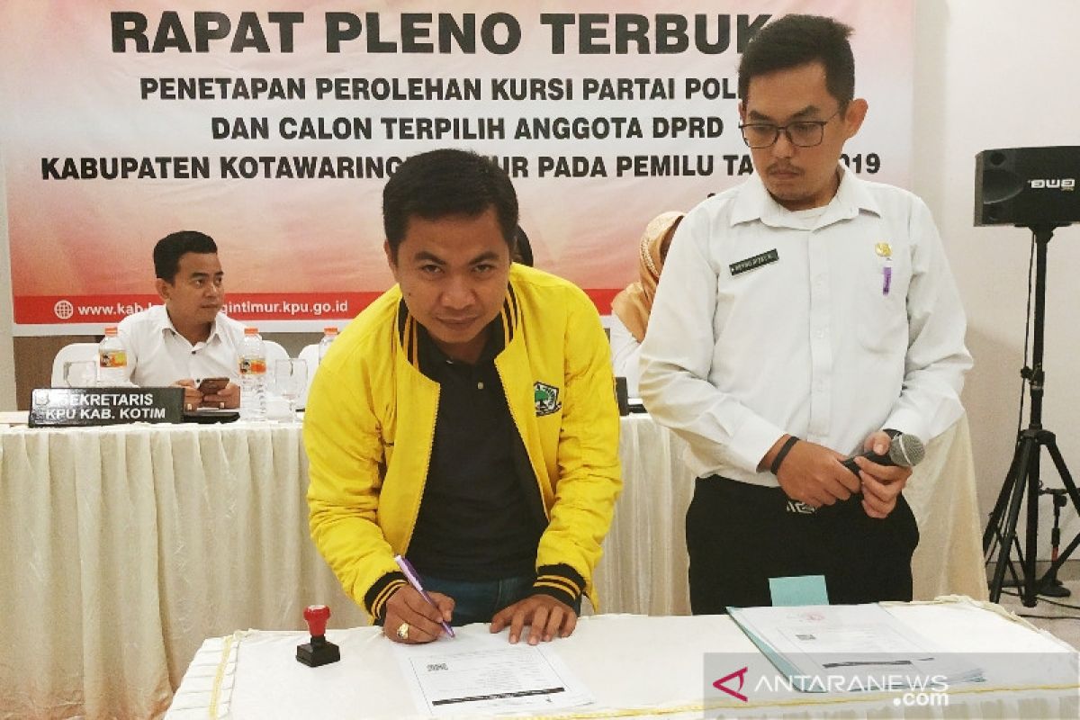 KPU tetapkan calon terpilih anggota DPRD Kotim, ini daftarnya