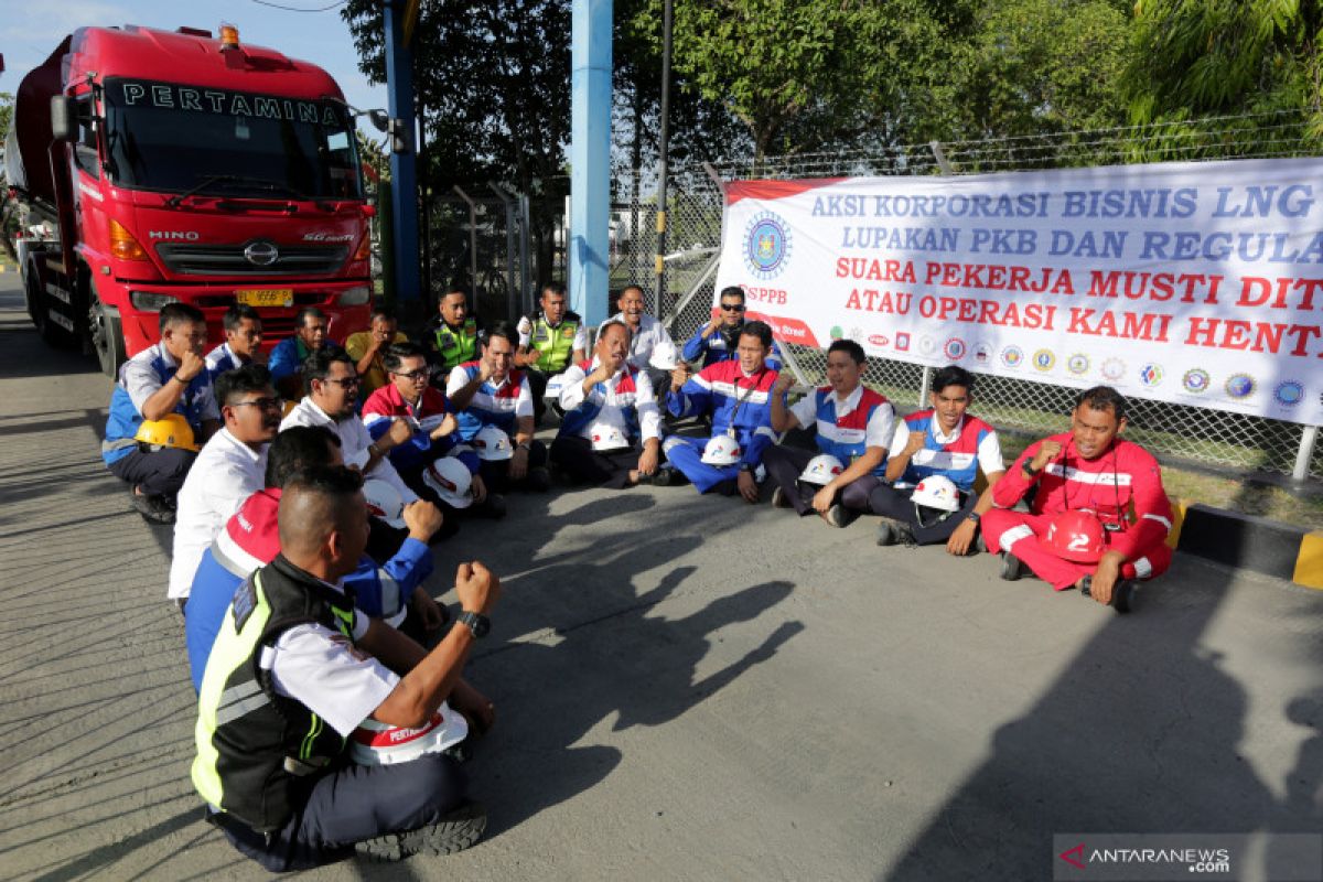 Pekerja wilayah Aceh minta LNG tetap dikelola Pertamina