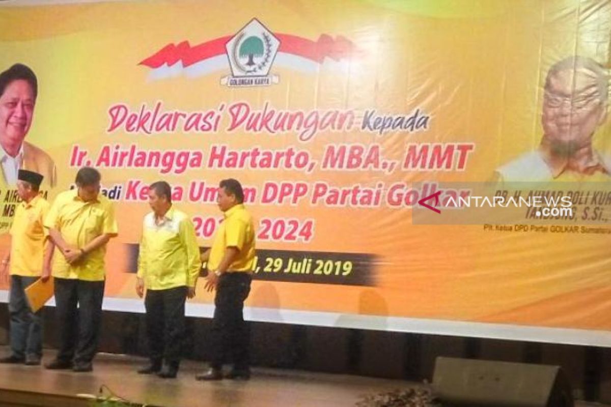 DPD Sumut-Aceh dukung Airlangga Hartanto kembali pimpin  Golkar